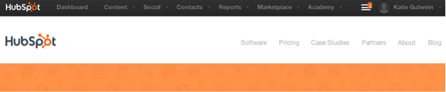 HubSpot主页的一部分截图,在Mac上拍摄