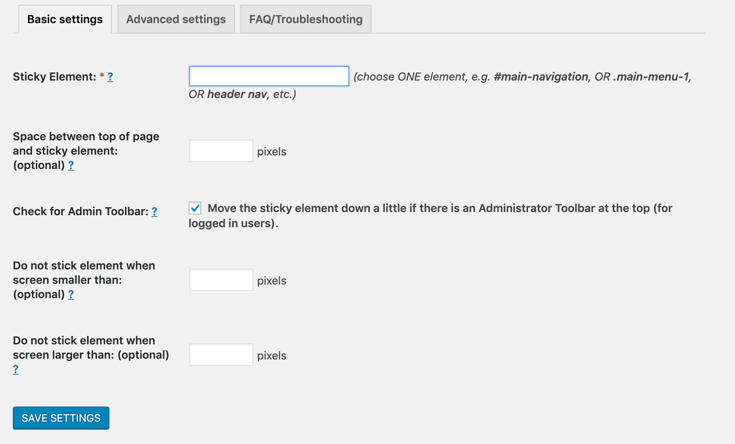 create a sticky menu with wordpress plugin: sticky menu or anything on scroll