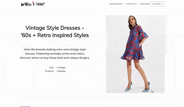 Sticky navigation examples: when i shop