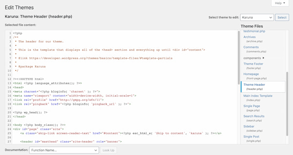 WordPress的主题编辑器