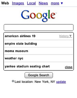 谷歌移动搜索栏