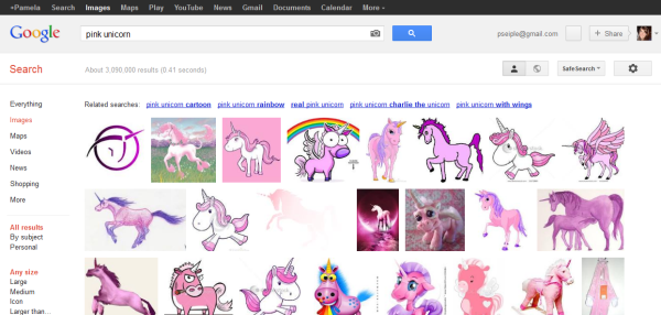 谷歌图像搜索粉红色独角兽调整大小600