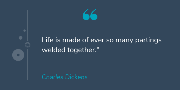 Charles Dickens着名的关于生活的引用，所以说生命是由焊接在一起的很多分手