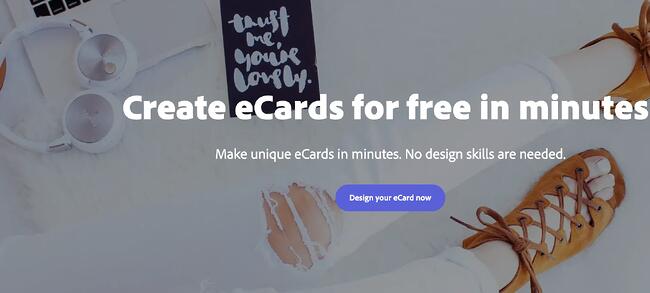 在线eCard Makers：Adobe Creative Cloud Express