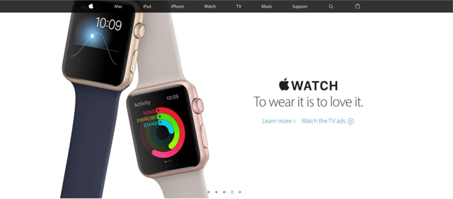 Applewatch副标题说“穿它是爱它”。