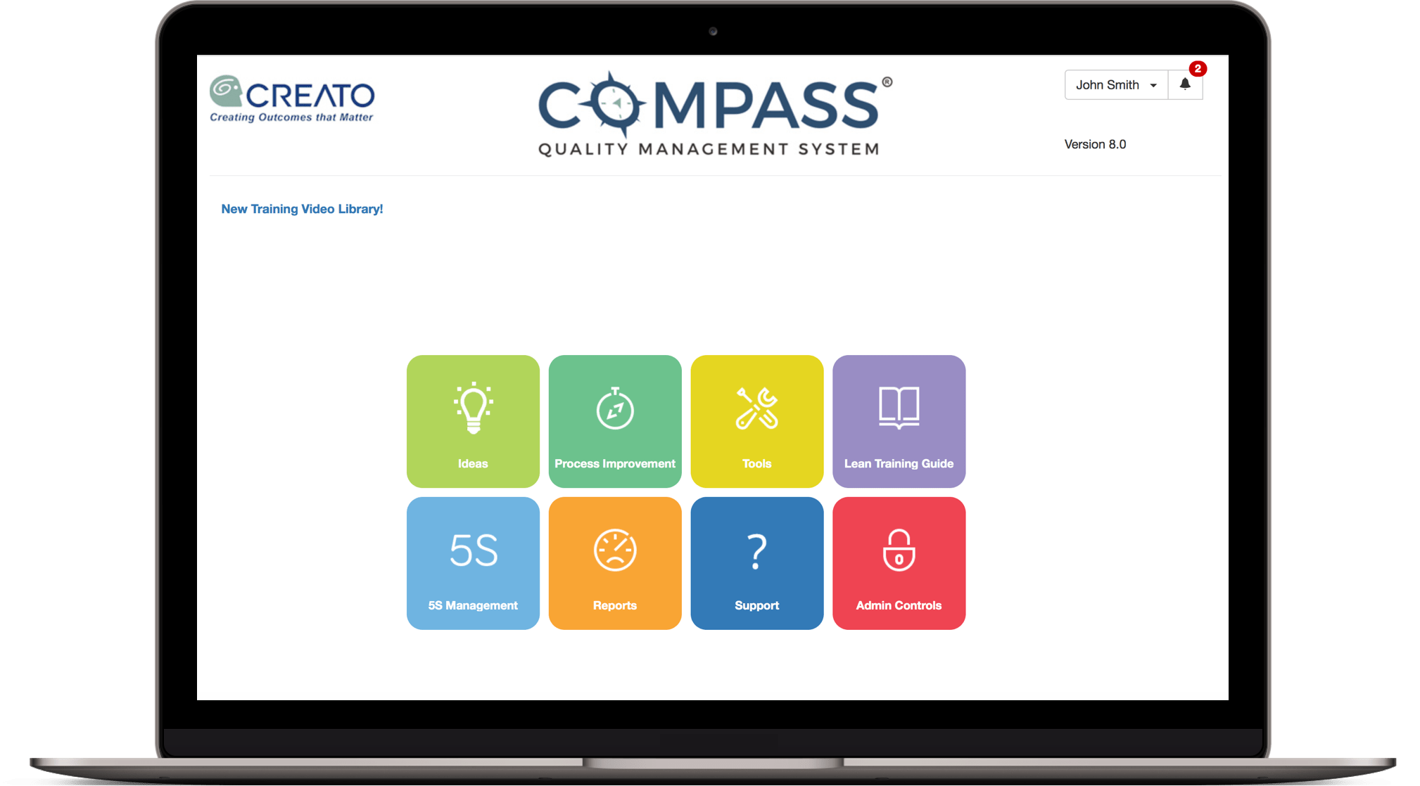 Compass质量管理系统仪表板由Creato