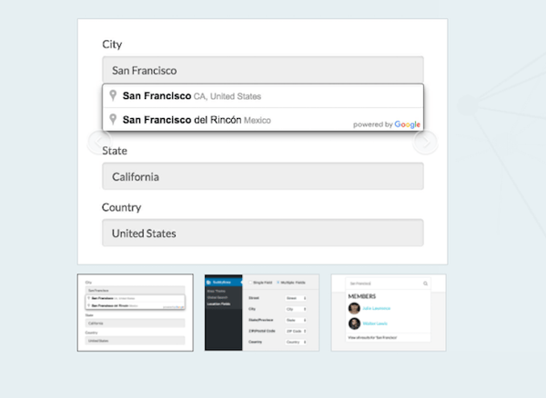 用户城市位置自动填充的例子从位置自动完成插件