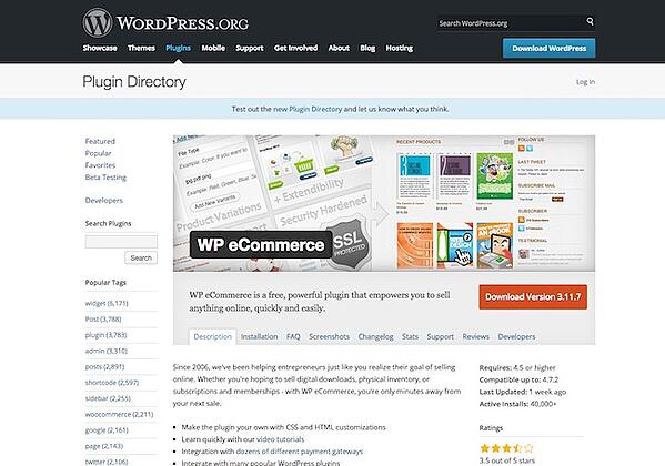 WP电子商务WordPress插件