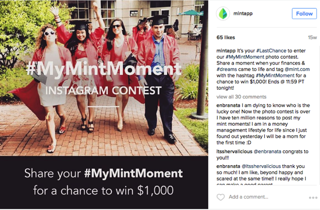 #mymintmoment的Instagram竞赛