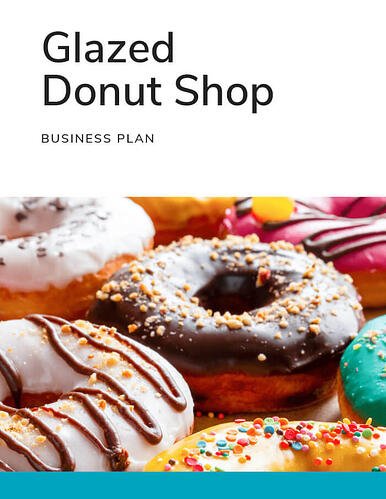 商业计划示例封面为釉面甜甜圈店