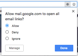 蓝色允许按钮在Chrome浏览器中制作Gmail默认电子邮件客户端“srcset=