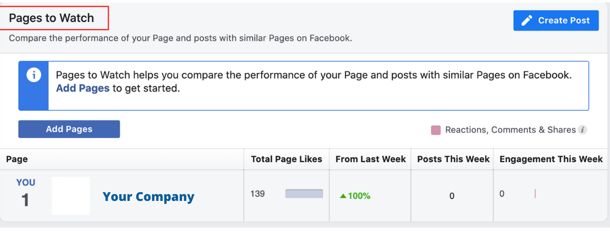 Facebook Insights Pages观看