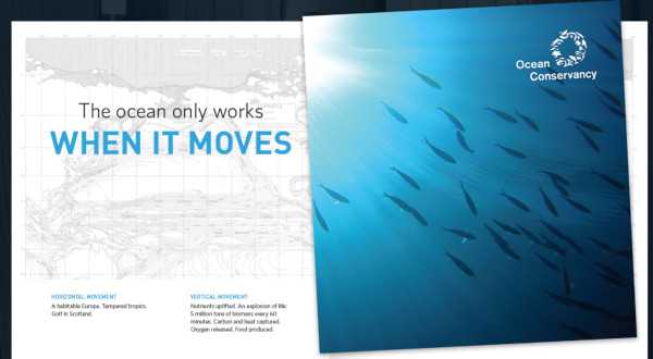 希瑟肖极简主义广告与海洋的大照片和一个大标语