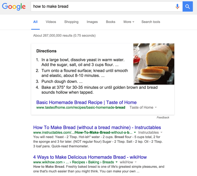 列表特色片段谷歌如何制作面包