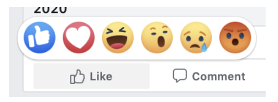 2020年Facebook的反应