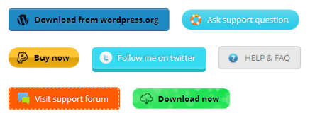 使用WordPress的Shortcodes Ultimate插件的CTA按钮示例