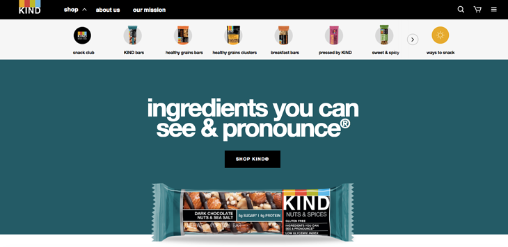 KIND零食主页网页设计