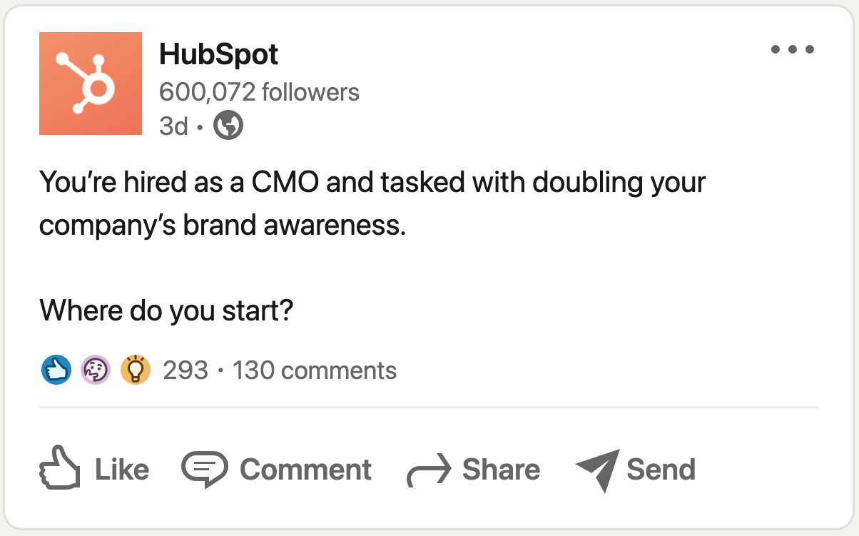 来自HubSpot的LinkedIn社交销售示例