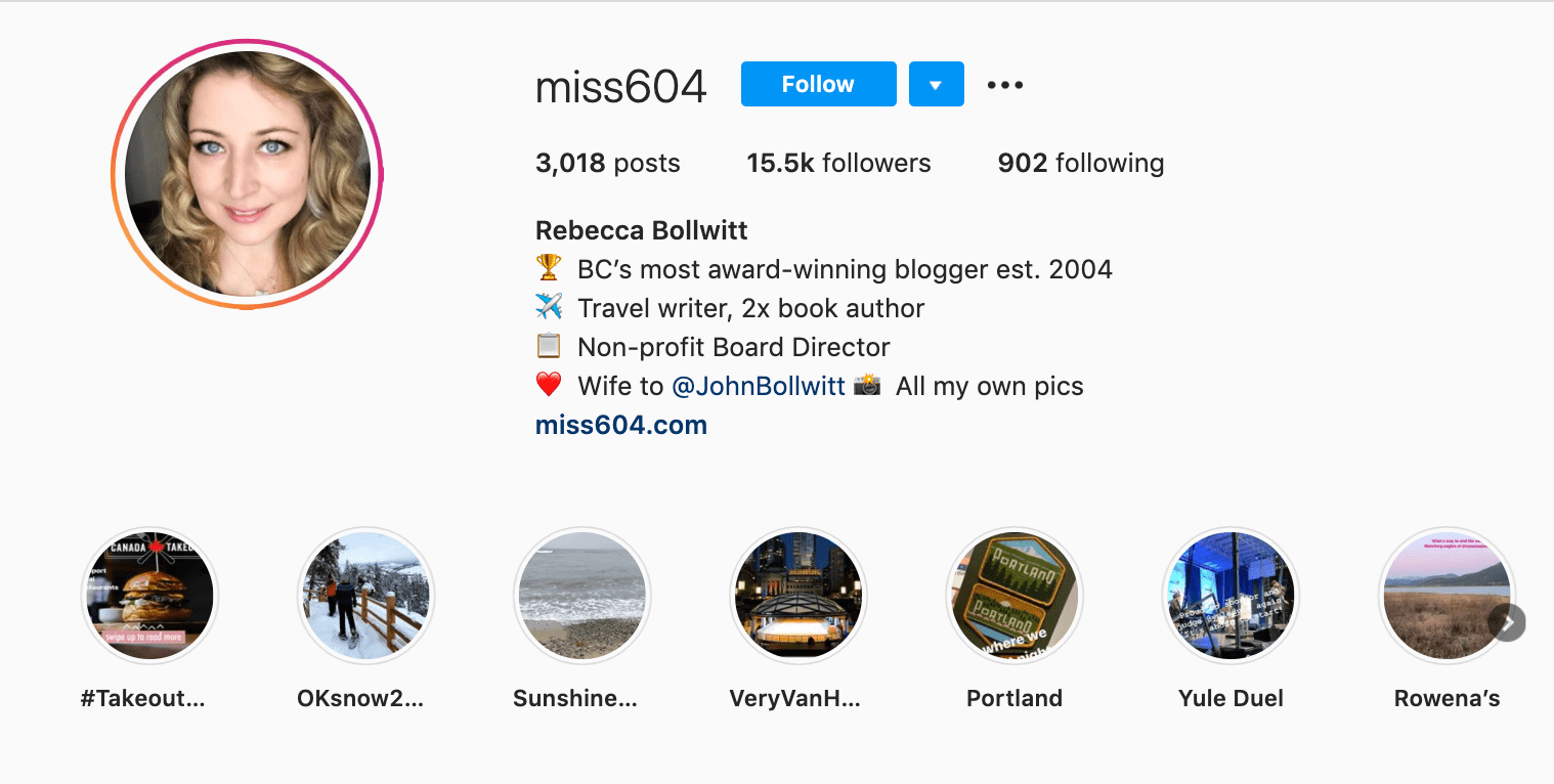 Instagram上的Miss604专业生物