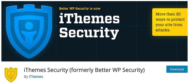 WordPres产品页面s plugin ithemes security