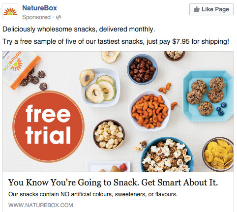naturebox facebook照片广告