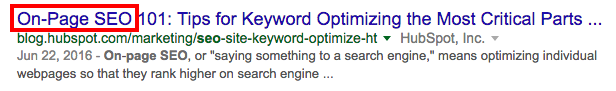搜索引擎结果链接与关键字优化的标题