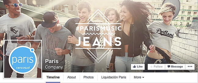 巴黎Facebook封面照片与混合外形图片