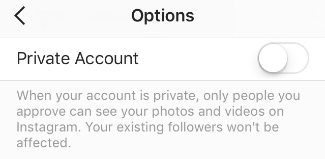 将您的Instagram帐户从私人开放到公众，以获得更多的追随者。