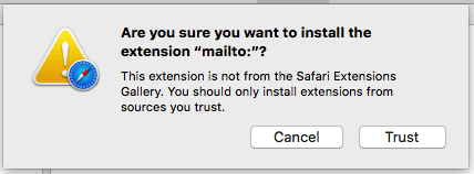 警告屏幕由Mac计算机要求信任文件从互联网下载“srcset=