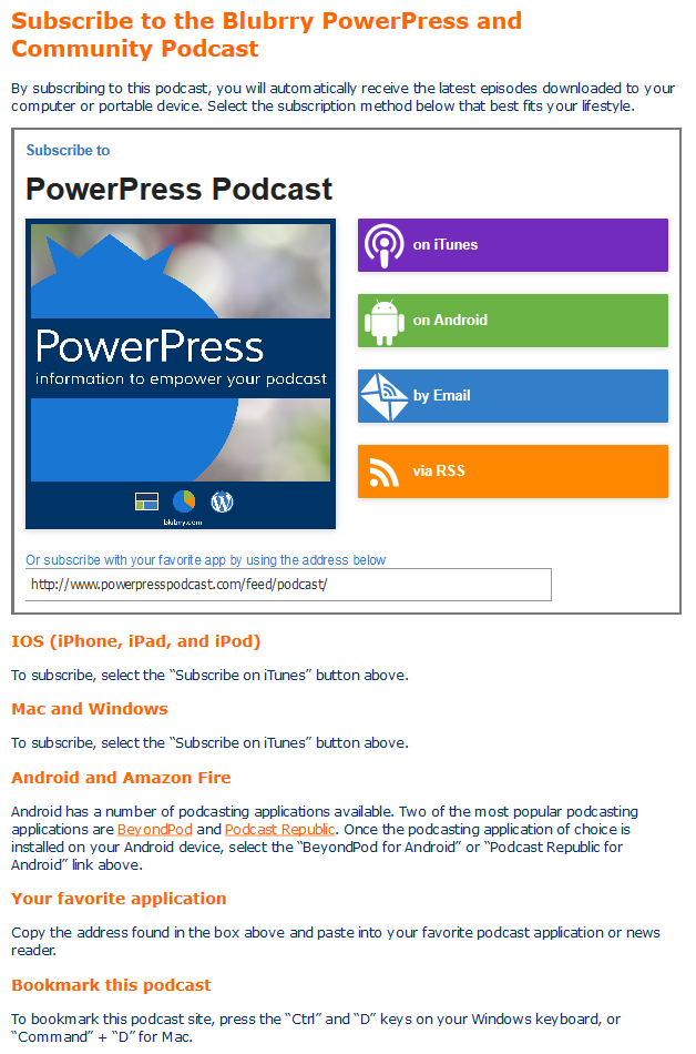 订阅按钮嵌入通过PowerPress播客插件由Blubrry