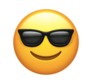 Snapchat太阳镜面对emoji表示相互最好的朋友