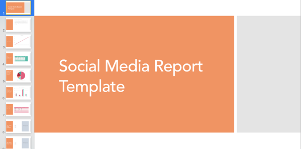 社交媒体报告模板。