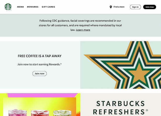 Omni-channel marketing example by Starbucks