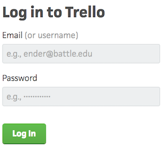 聪明的复制登录页面的Trello